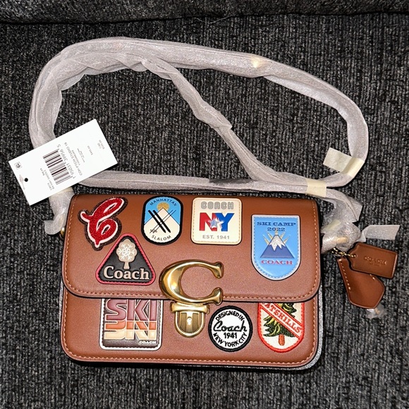 Coach Handbags - Coach Studio Shoulder Bag 19 With Patches B4/1941 Saddle Glovetanned Leather NWT
